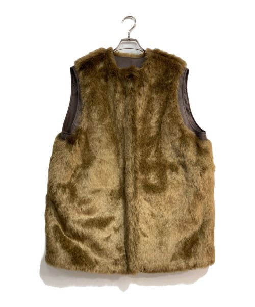 Ameri（アメリ）Ameri (アメリ) UND REVERSIBLE MOTTLED FUR VEST ブラウン サイズ:Free 未使用品の古着・服飾アイテム