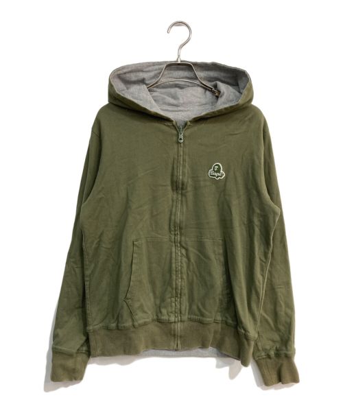 A BATHING APE（アベイシングエイプ）A BATHING APE (アベイシングエイプ) リバーブルパーカー グレー×カーキ サイズ:Mの古着・服飾アイテム