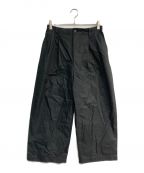 MAISON SPECIALメゾンスペシャル）の古着「VENTILE Gabardine Tow-Tuck Wide Pants 2タックワイドパンツ　11231461230」｜ブラック