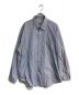 GOLD（ゴールド）の古着「120/2 BROAD STRIPE REGULAR COLLAR BIG SHIRT　THOMAS MASON　GL28299」｜ブルー×ホワイト