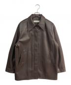 anukeアンヌーク）の古着「Ecoleather Over jacket　24AW　62420103」｜ブラウン