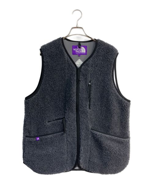 THE NORTHFACE PURPLELABEL（ザ・ノースフェイス パープルレーベル）THE NORTHFACE PURPLELABEL (ザ・ノースフェイス パープルレーベル) Wool Boa WINDSTOPPER Field Vest　NA2350N グレー サイズ:Lの古着・服飾アイテム