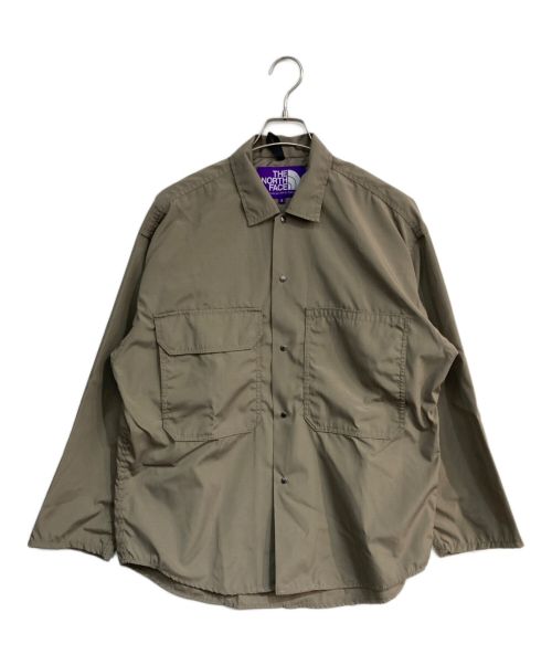 THE NORTHFACE PURPLELABEL（ザ・ノースフェイス パープルレーベル）THE NORTHFACE PURPLELABEL (ザ・ノースフェイス パープルレーベル) Polyester Wool Ripstop Trail Shirt　NP2308N ベージュ サイズ:Sの古着・服飾アイテム