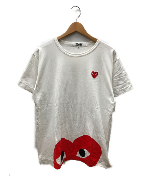 中古 古着通販 Play Comme Des Garcons プレイコムデギャルソン プリントtシャツ ホワイト レッド サイズ L ブランド 古着通販 トレファク公式 Trefac Fashion