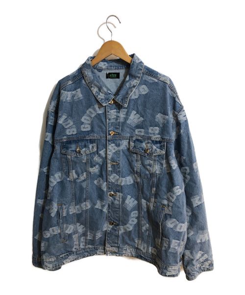 afew Goodkids（アフューグッドキッズ）afew Goodkids (アフューグッドキッズ) LOGO DENIM JACKET/ロゴデニムジャケット ブルー サイズ:XLの古着・服飾アイテム