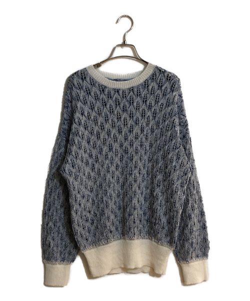 Ameri（アメリ）Ameri (アメリ) MEDI LOOSE CROCHET KNIT ブルー サイズ:FREEの古着・服飾アイテム