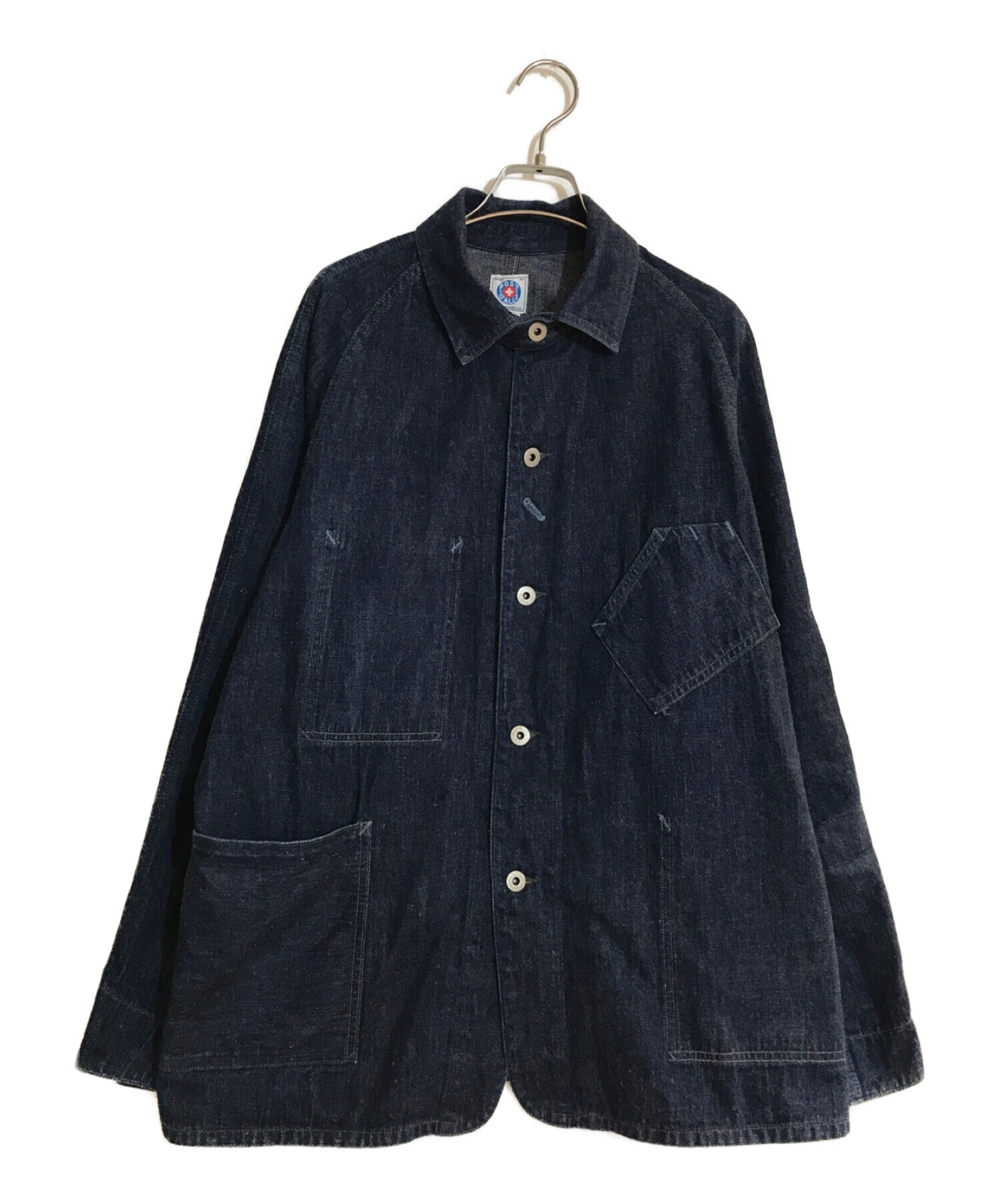 POST OVERALLS × WAREHOUSE & CO. × BEAMS PLUS (ポストオーバーオールズ×ウェアハウス×ビームスプラス)  別注 Coverall Denim/カバーオールデニム ブラック サイズ:M