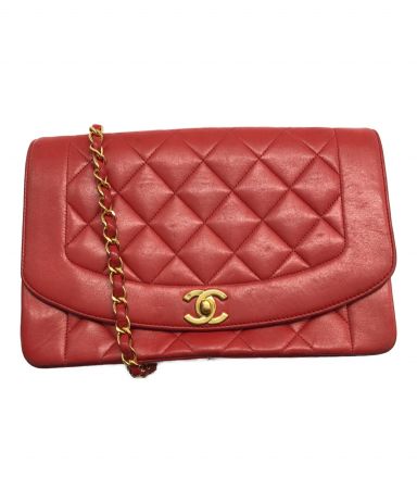 中古・古着通販】CHANEL (シャネル) チェーンショルダーバッグ レッド