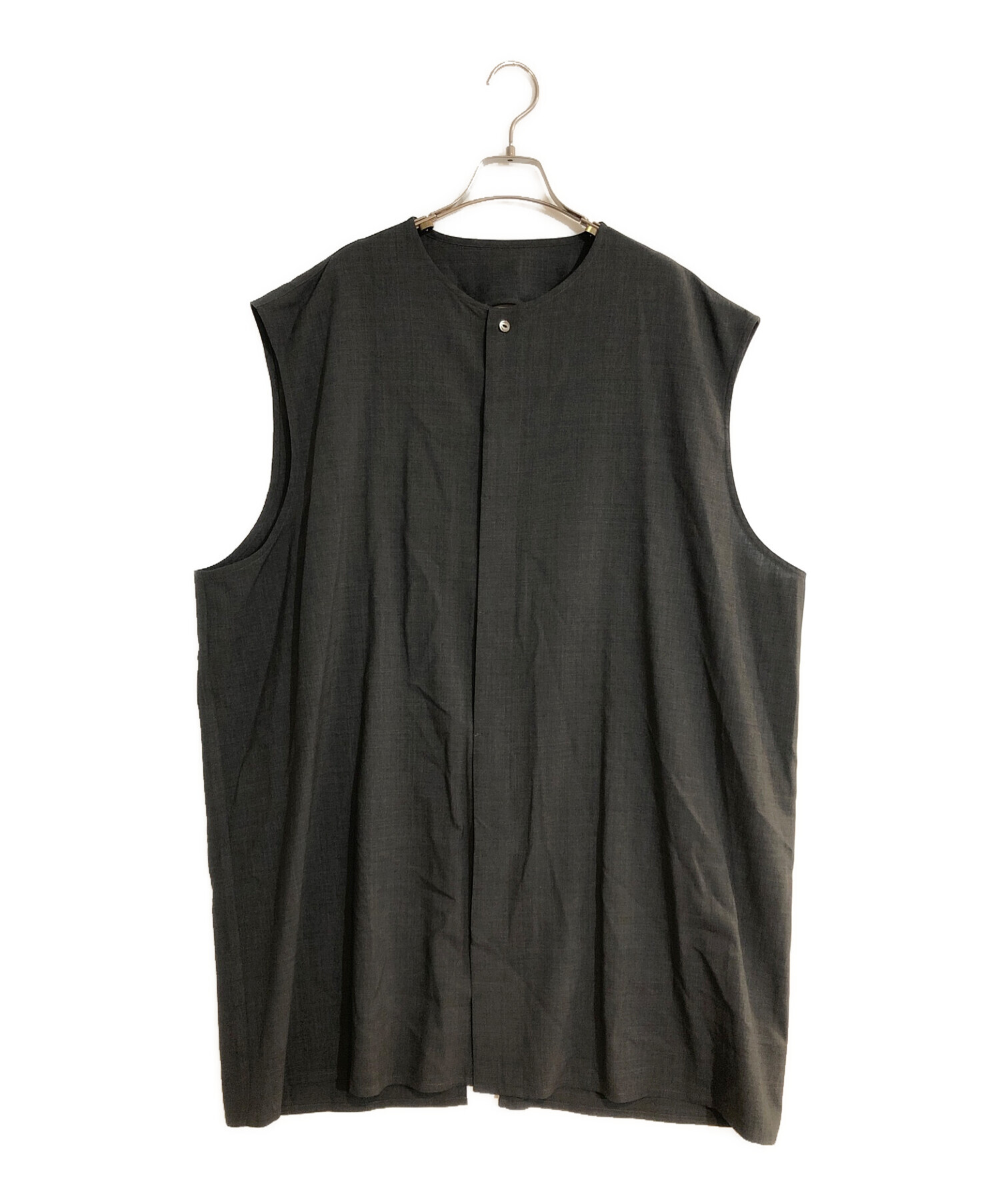 SUBLATIONS (サブレーションズ) Super140 WOOL JERKIN HELI-CREW VEST .06 グレー サイズ:free