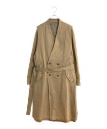 stein（シュタイン）の古着「OVERSIZED LINEAR NO COLLAR COAT/オーバーサイズ ライナー ノーカラーコート」｜ベージュ