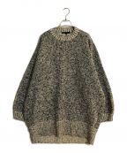 08sircusゼロエイトサーカス）の古着「Wool Cotton melange dolman sweater/ウール コットン メランジ ドルマン セーター」｜ブラック×アイボリー