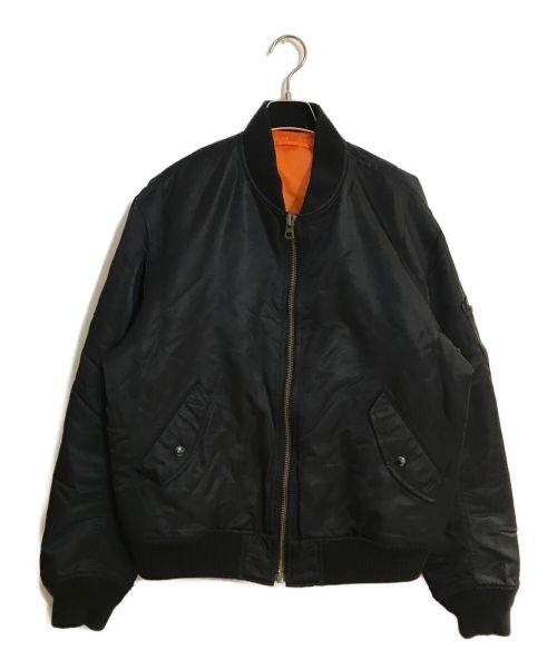 MISTER GENTLEMAN（ミスタージェントルマン）MISTER GENTLEMAN (ミスタージェントルマン) BASIC MA-1 JACKET/ベーシックエムエーワンジャケット ブラック サイズ:SIZE Lの古着・服飾アイテム