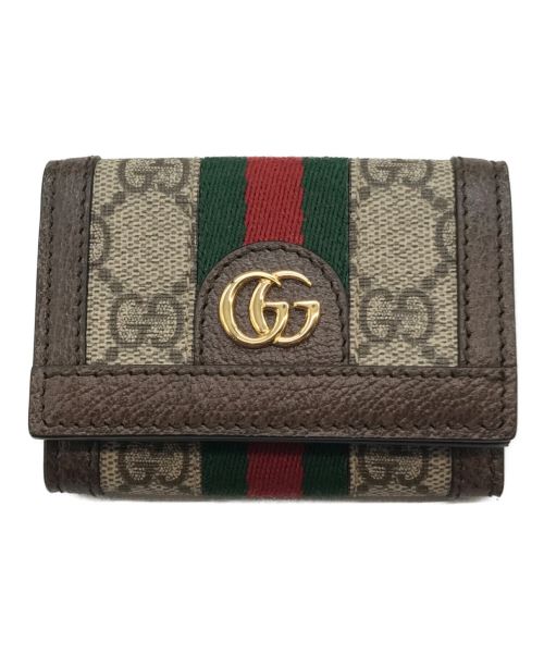 GUCCI（グッチ）GUCCI (グッチ) 〔オフィディア〕ミニ ウォレット ベージュの古着・服飾アイテム