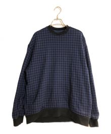 adidas×Ivy Park（アディダス×アイヴィーパーク）の古着「ALLOVER PRINT CREWNECK SWEATSHIRT/アロバー プリント クルーネック スウェットシャツ」｜ネイビー