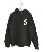 SUPREMEシュプリーム）の古着「S Logo Split Hooded Sweatshirt/エスロゴスピリットフーディースウェットシャツ」｜ブラック