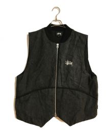 stussy（ステューシー）の古着「WASHED CANVAS PRIMALOFT VEST」｜ブラック