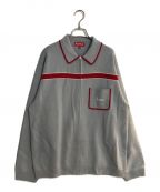 SUPREMEシュプリーム）の古着「chest stripe zip up cardigan/チェストストライプジップアップカーディガン」｜グレー