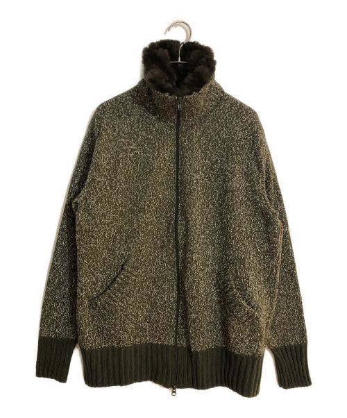 Y’s YOHJI YAMAMOTO（ワイズ ヨウジヤマモト）Y’s YOHJI YAMAMOTO (ワイズ ヨウジヤマモト) ドライバーズニットカーディガン グリーン サイズ:SIZE 3の古着・服飾アイテム