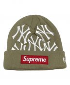 SUPREME×NEWERAシュプリーム × ニューエラ）の古着「yankees beanie/ヤンキースビーニー」｜ベージュ