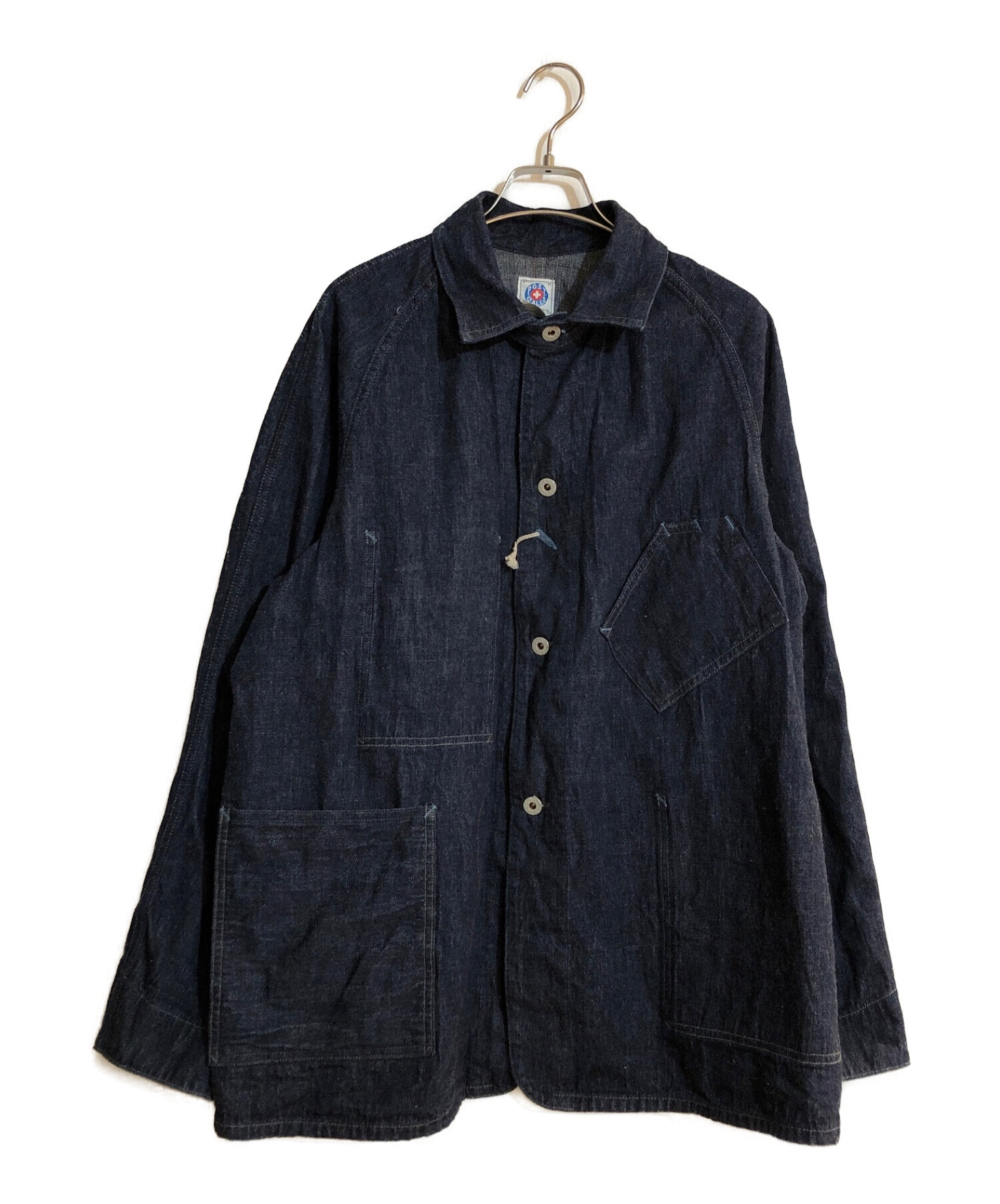 POST OVERALLS × WAREHOUSE & CO. × BEAMS PLUS (ポストオーバーオールズ×ウェアハウス×ビームスプラス)  別注 Coverall Denim/カバーオールデニム ブルー サイズ:SIZE L