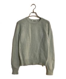 AURALEE（オーラリー）の古着「PURE SHETLAND WOOL KNIT P/O/ピュアシェットランドウールニット」｜スカイブルー