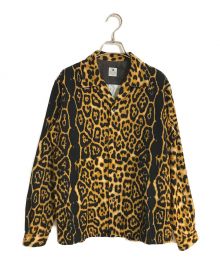 SASQUATCHfabrix.（サスクワッチファブリックス）の古着「ANIMAL PRINT FLANNEL SHIRT/アニマルプリントフランネルシャツ」｜イエロー