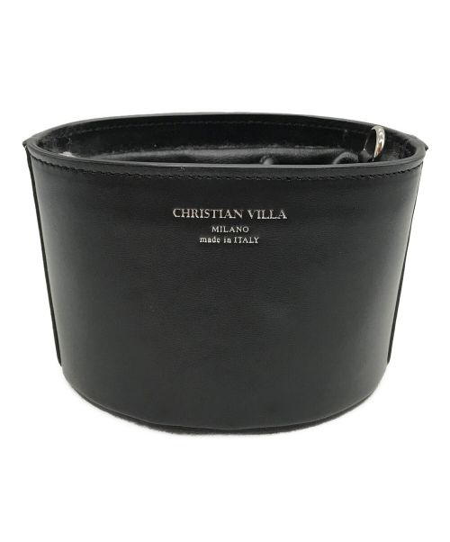 CHRISTIAN VILLA（クリスチャンヴィラ）CHRISTIAN VILLA (クリスチャンヴィラ) 巾着ショルダーバッグ ブラックの古着・服飾アイテム
