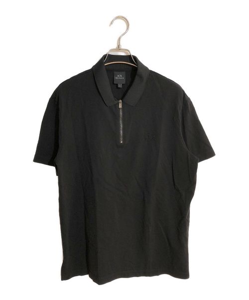 ARMANI EXCHANGE（アルマーニ エクスチェンジ）ARMANI EXCHANGE (アルマーニ エクスチェンジ) POLO REGULAR FIT/ポロレギューラーフィット ブラック サイズ:SIZE Lの古着・服飾アイテム