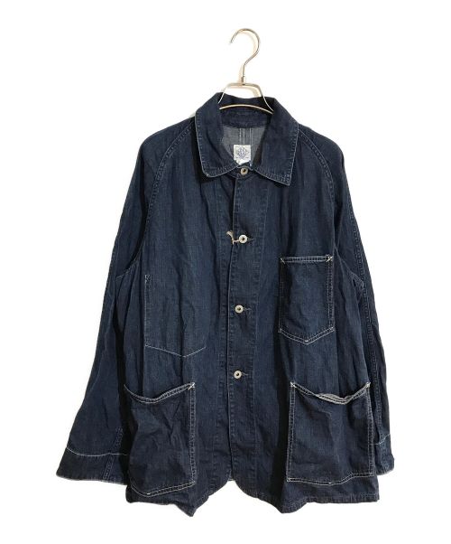 POST O'ALLS（ポストオーバーオールズ）POST O'ALLS (ポストオーバーオールズ) 8 oz. vintage denim indigo/8oz.ヴィンテージデニムインディゴ deep washed サイズ:Lの古着・服飾アイテム