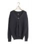 BATONER（バトナ―）の古着「HARD TWIST WOOL V-NECK CARDIGAN/ハードツイストウールVネックカーディガン」｜ブラック