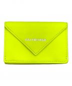 BALENCIAGAバレンシアガ）の古着「ペーパー ミニ ウォレット」｜FLUO YELLOW