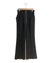 PHEENY（フィーニー）の古着「KERSEY HIGH WAIST SEMI FLARED SLACKS」｜ブラック