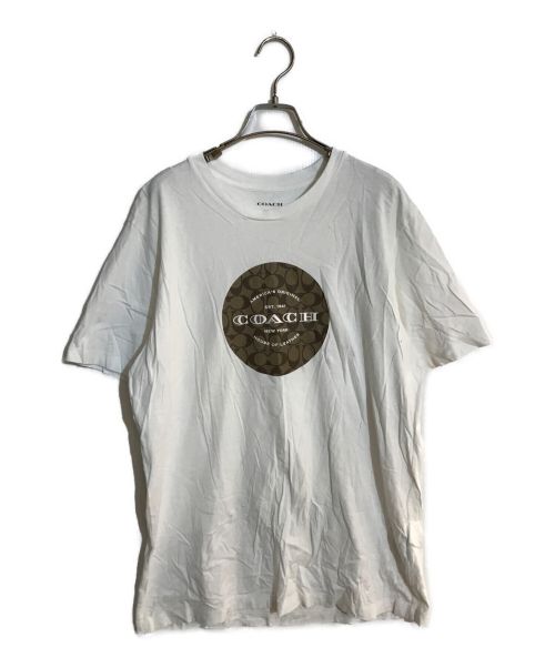 COACH（コーチ）COACH (コーチ) Signature T Shirt ホワイト サイズ:SIZE Lの古着・服飾アイテム