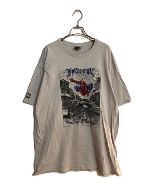 stussy（ステューシー）stussy (ステューシー) MARVEL (マーベル) スパイダーマンプリントTシャツ グレー サイズ:XLの古着・服飾アイテム