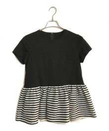 BORDERS at BALCONY（ボーダーズアットバルコニー）の古着「PEPLUM TEE」｜ブラック