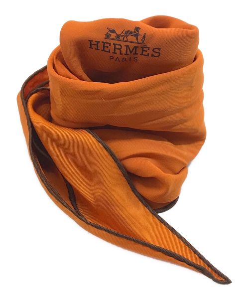 HERMES（エルメス）HERMES (エルメス) ロザンジュ シルクスカーフ オレンジの古着・服飾アイテム