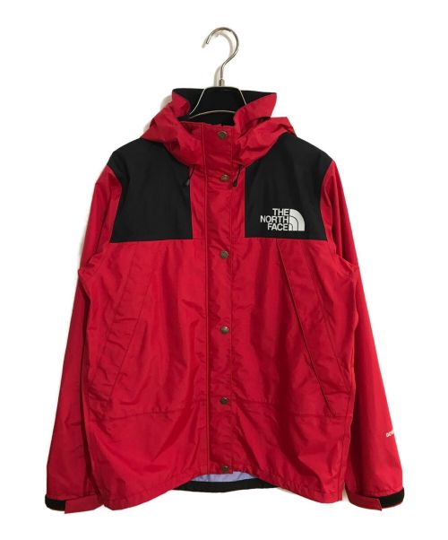 THE NORTH FACE（ザ ノース フェイス）THE NORTH FACE (ザ ノース フェイス) ゴアテックスマウンテンレインジャケット レッド×ブラック サイズ:Lの古着・服飾アイテム