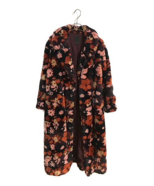 ANNA SUI（アナスイ）ANNA SUI (アナスイ) 花柄ボアコート レッド サイズ:SIZE 0の古着・服飾アイテム