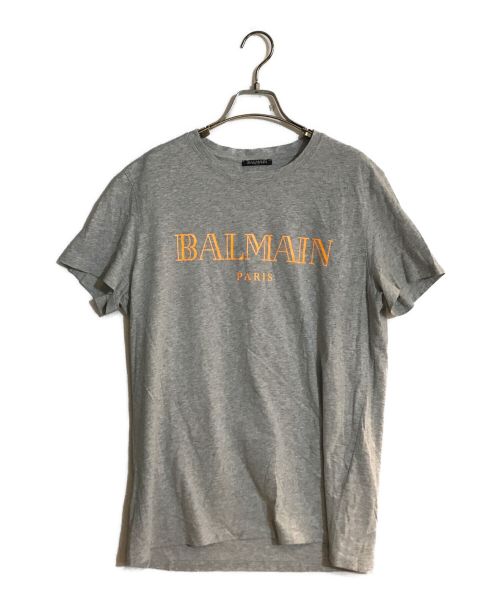 BALMAIN（バルマン）BALMAIN (バルマン) ロゴTシャツ グレー サイズ:SIZE XLの古着・服飾アイテム