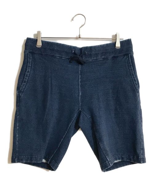 REMI RELIEF（レミレリーフ）REMI RELIEF (レミレリーフ) BEAMS PLUS (ビームスプラス) 別注 Indigo Sweat Shorts/インディゴ スウェット ショーツ インディゴ サイズ:XLの古着・服飾アイテム