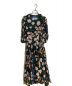 Kate Spade (ケイトスペード) FLORAL-MOTIF WRAP DRESS/フローラルモチーフラップドレス ブラック サイズ:XS：12800円