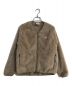 DANTON（ダントン）の古着「HIGH PILE ZIP V-NECK JACKET/ハイパイルフリースVネックジャケット」｜ベージュ