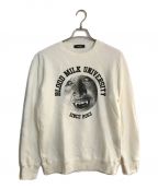 UNDERCOVERアンダーカバー）の古着「White Blood Milk University Crewneck Sweatshirt」｜ホワイト