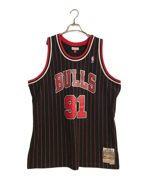 MITCHELL & NESS（ミッチェルアンドネス）MITCHELL & NESS (ミッチェルアンドネス) CHICAGOBULLSゲームシャツ レッド×ブラック サイズ:2XLの古着・服飾アイテム