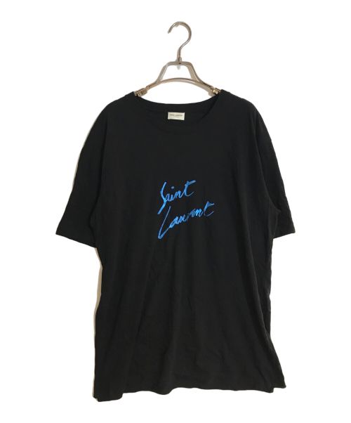 Saint Laurent Paris（サンローランパリ）Saint Laurent Paris (サンローランパリ) ロゴプリントTシャツ ブラック サイズ:SIZE Mの古着・服飾アイテム