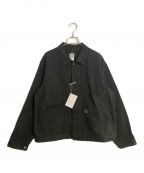 POST O'ALLSポストオーバーオールズ）の古着「MECHANIC BLOUSE : cotton covert charcoal/メカニックブラウス：コットンコーベルトチャコール」｜グレー