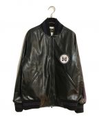 Needlesニードルズ）の古着「Award Jacket-Faux Leather/アワードジャケットフェイクレザー」｜ブラック