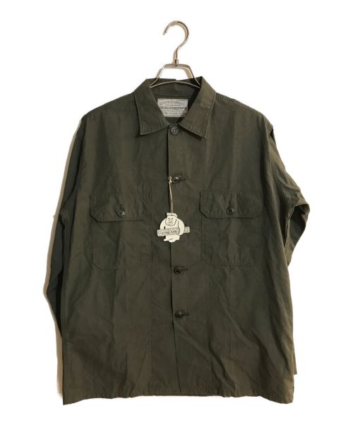 JOHN GLUCKOW by WAREHOUSE（ジョングラッコーバイウェアハウス）JOHN GLUCKOW by WAREHOUSE (ジョングラッコーバイウェアハウス) 1960s PX Poplin Shirt/1960年代 グリーン サイズ:42の古着・服飾アイテム