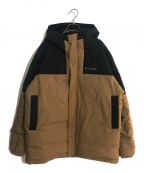 Columbiaコロンビア）の古着「Aldercrest Down Hooded Jacket/オールダークレスト」｜ベージュ×ブラック