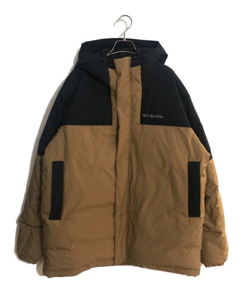 Columbia（コロンビア）Columbia (コロンビア) Aldercrest Down Hooded Jacket/オールダークレスト ベージュ×ブラック サイズ:SIZE ⅩⅩLの古着・服飾アイテム